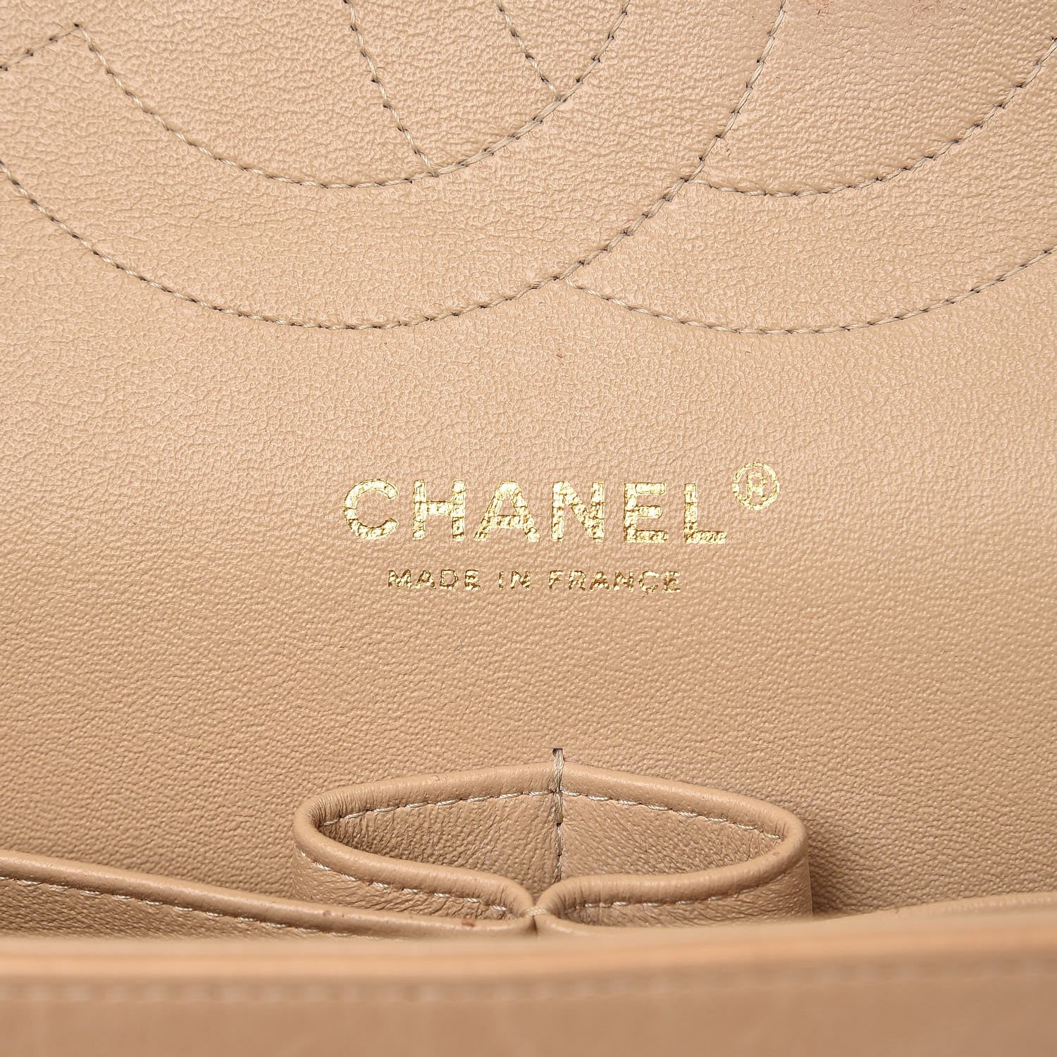 Chanel Lambskin Quilted Jumbo Double Flap Bag Beige 6 of 10