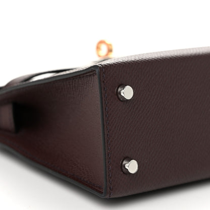 Hermes Epsom Mini Kelly Sellier 20 Rouge Sellier 9 of 13