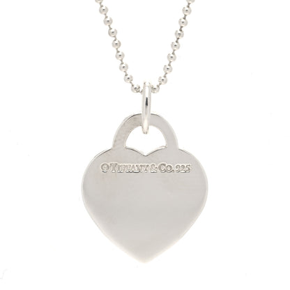 Tiffany Sterling Silver Small Return to Tiffany Heart Pendant Necklace 3 of 4