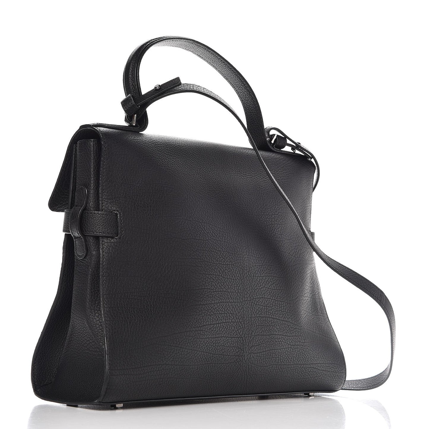 Grained Calfskin GM Tempete Satchel Black