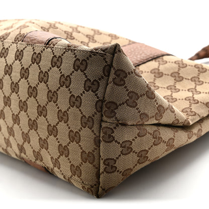 Gucci Monogram Medium Bamboo Bar Tote Brown 10 of 12