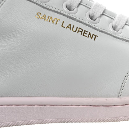 Saint Laurent Calfskin Womens Court Classic SL/39 Mid Top Sneakers Blanc Bebe 39.5 Blanc Bebe Rose 11 of 14