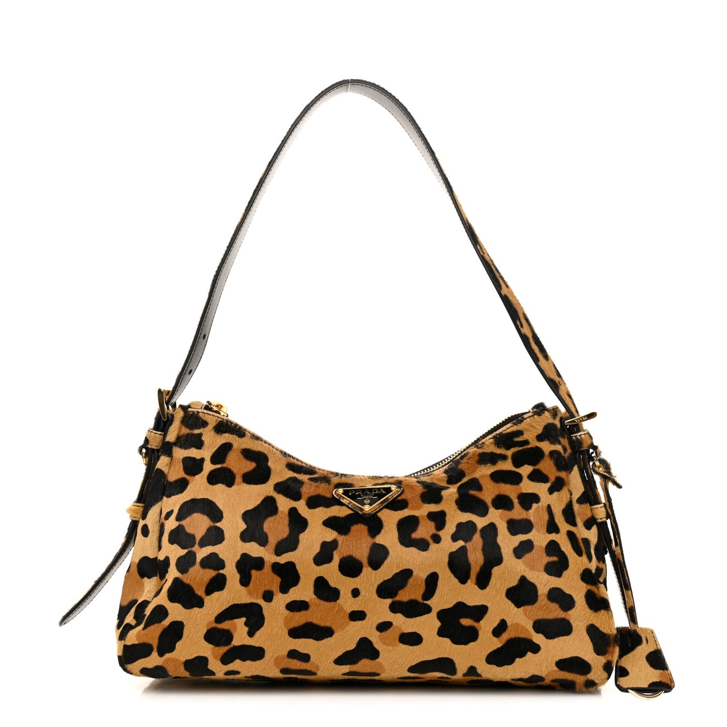 Calf Hair Leopard Print Medium Aimee Shoulder Bag Honey