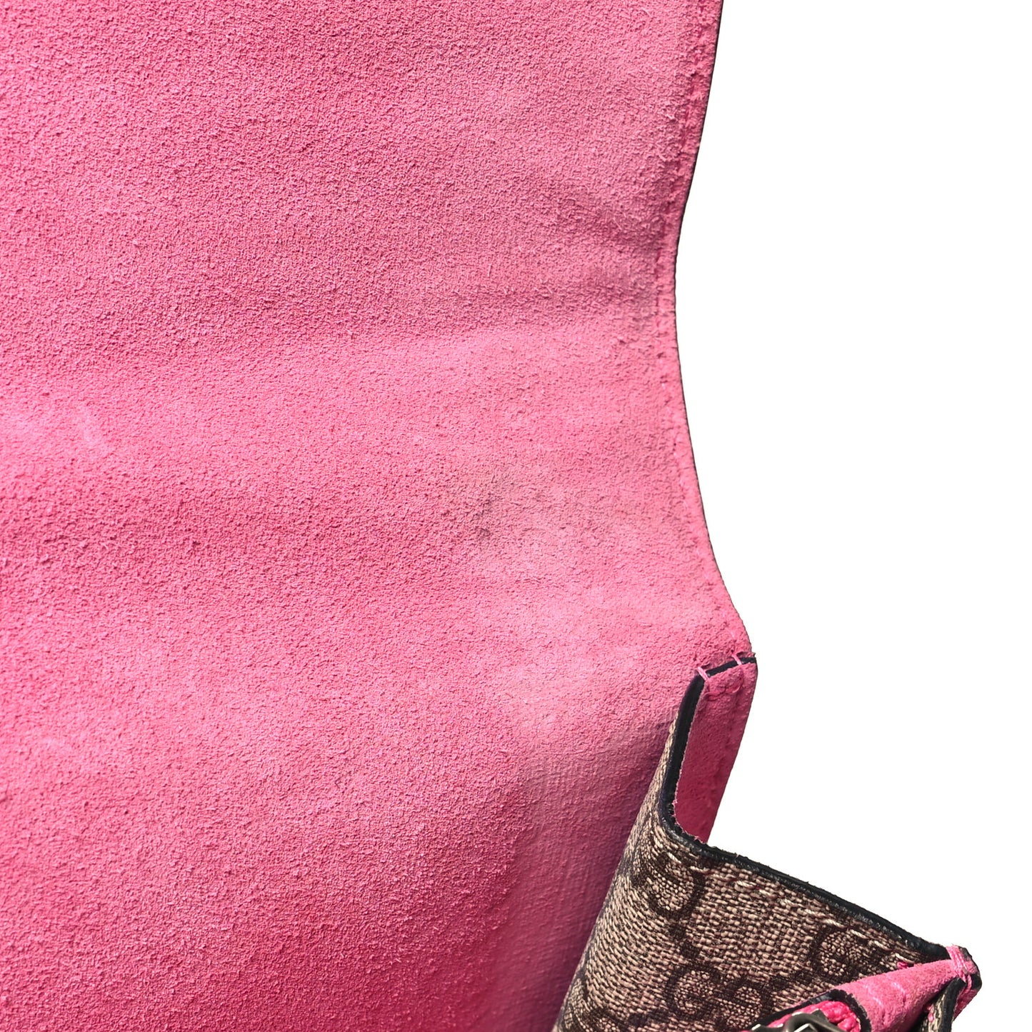 GG Supreme Monogram Suede Pierced Heart Embroidered Medium Dionysus Shoulder Bag Beige Ebony Pink Tropical Flower