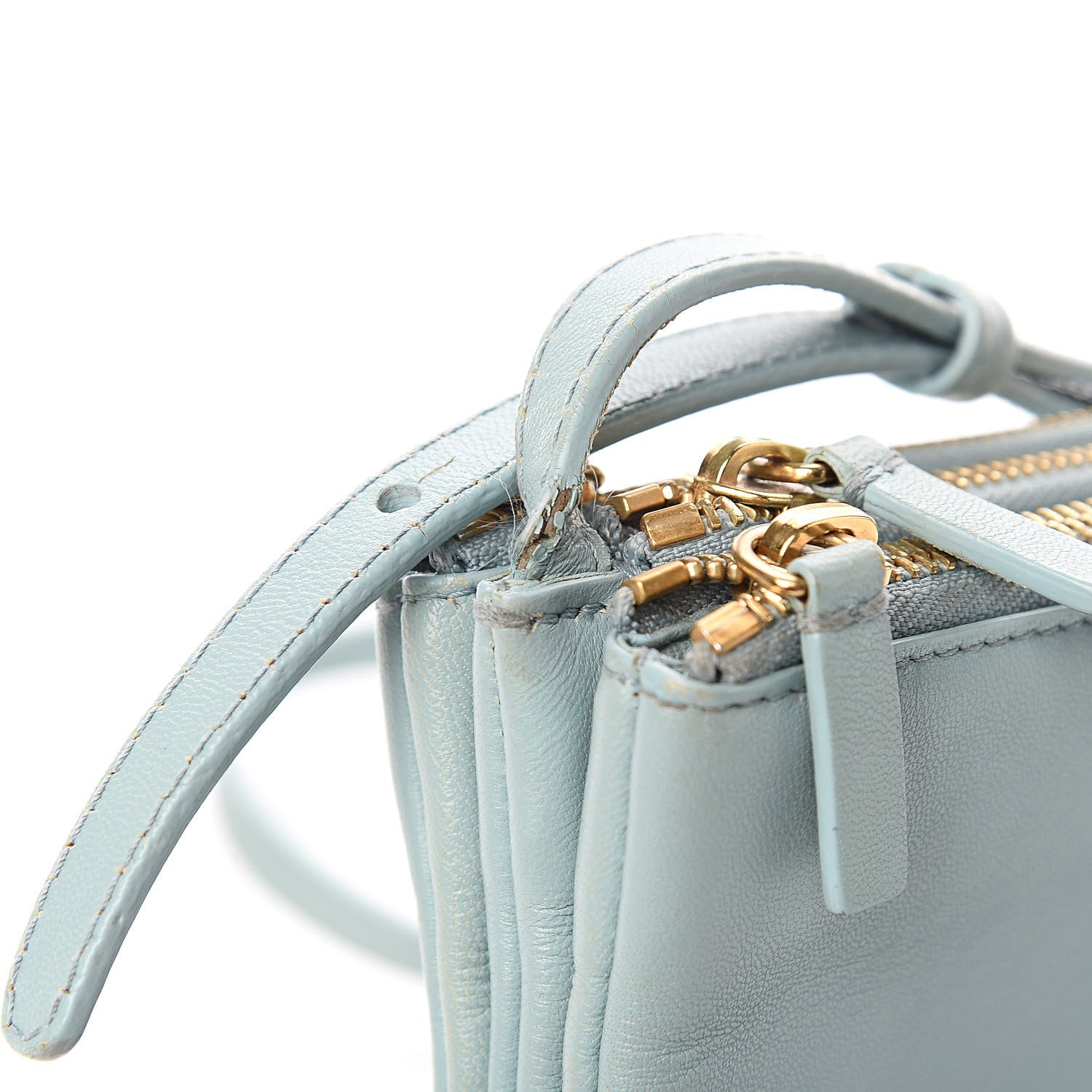 Celine Lambskin Small Trio Crossbody Bag Glacier 12 of 14