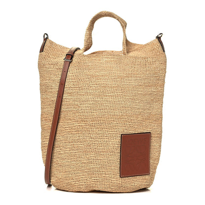 Loewe Raffia Paula's Ibiza Slit Tote Bag Natural Tan 1 of 8