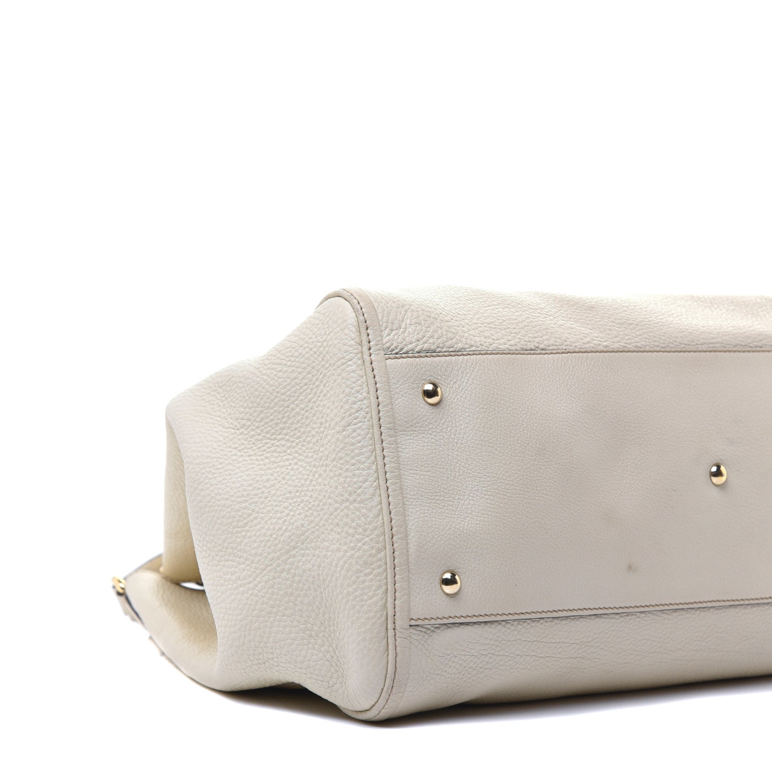 Gucci Pebbled Calfskin Large Soho Shoulder Bag Off White 8 of 9