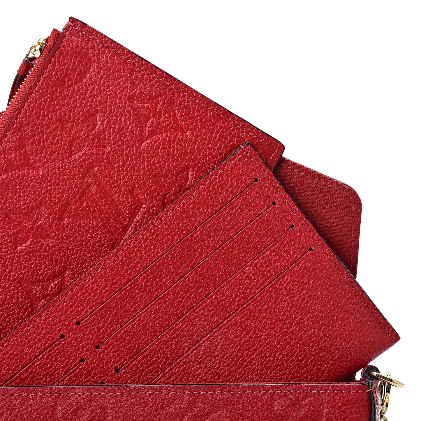 Empreinte Pochette Felicie Chain Wallet Scarlet