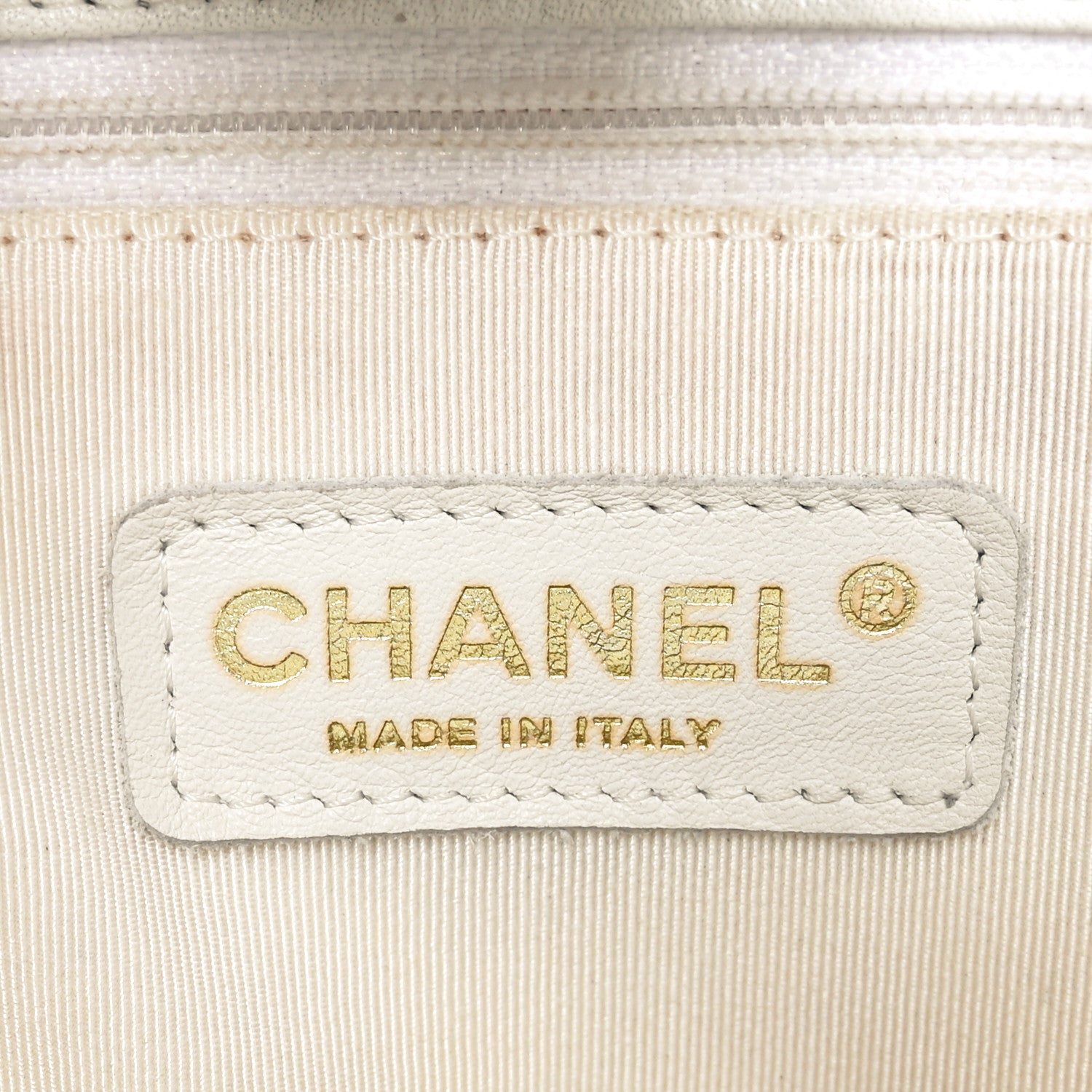 Chanel Caviar Quilted Petit Shopping Tote PST White 6 of 10