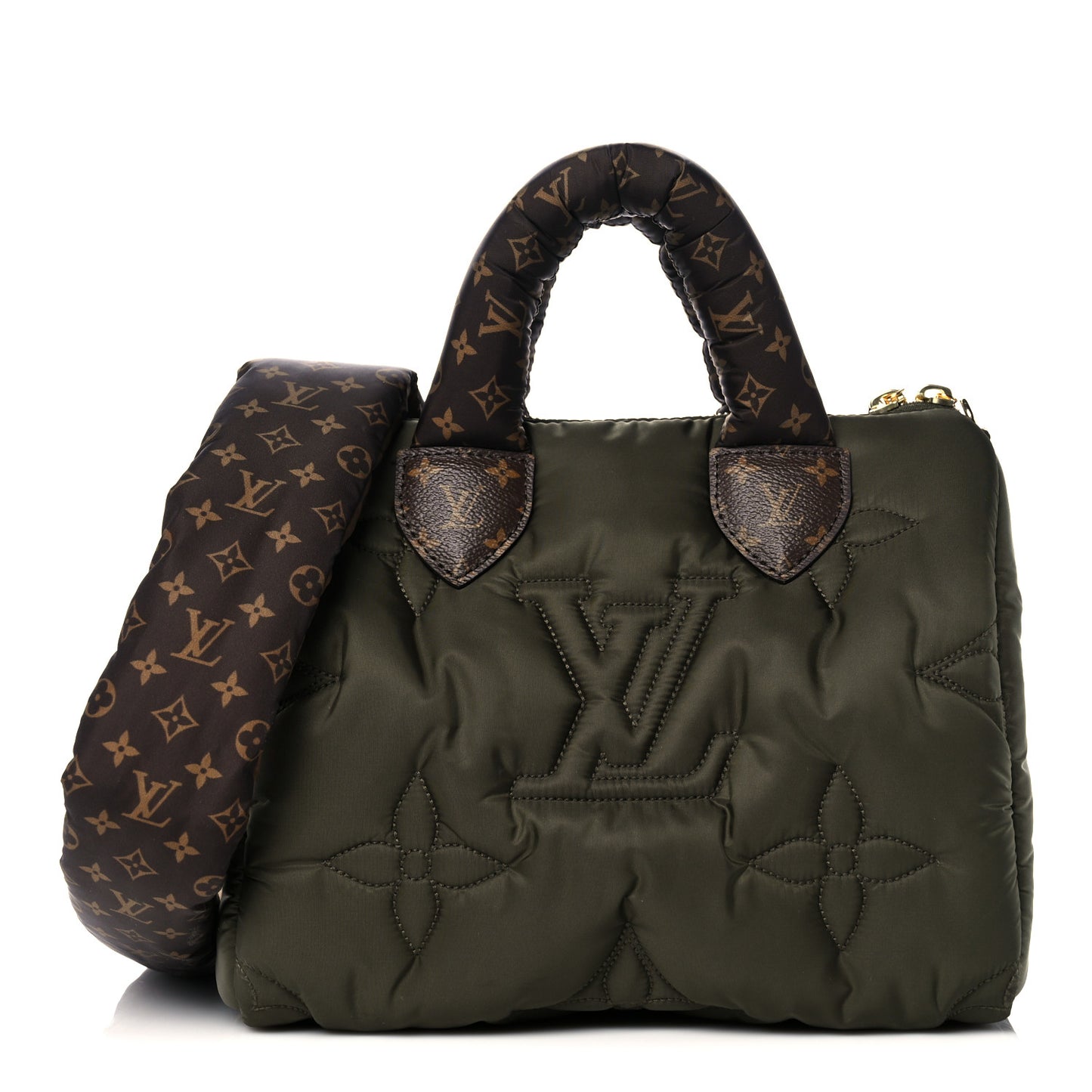 Econyl Mini Monogram Pillow Speedy Bandouliere 25 Khaki