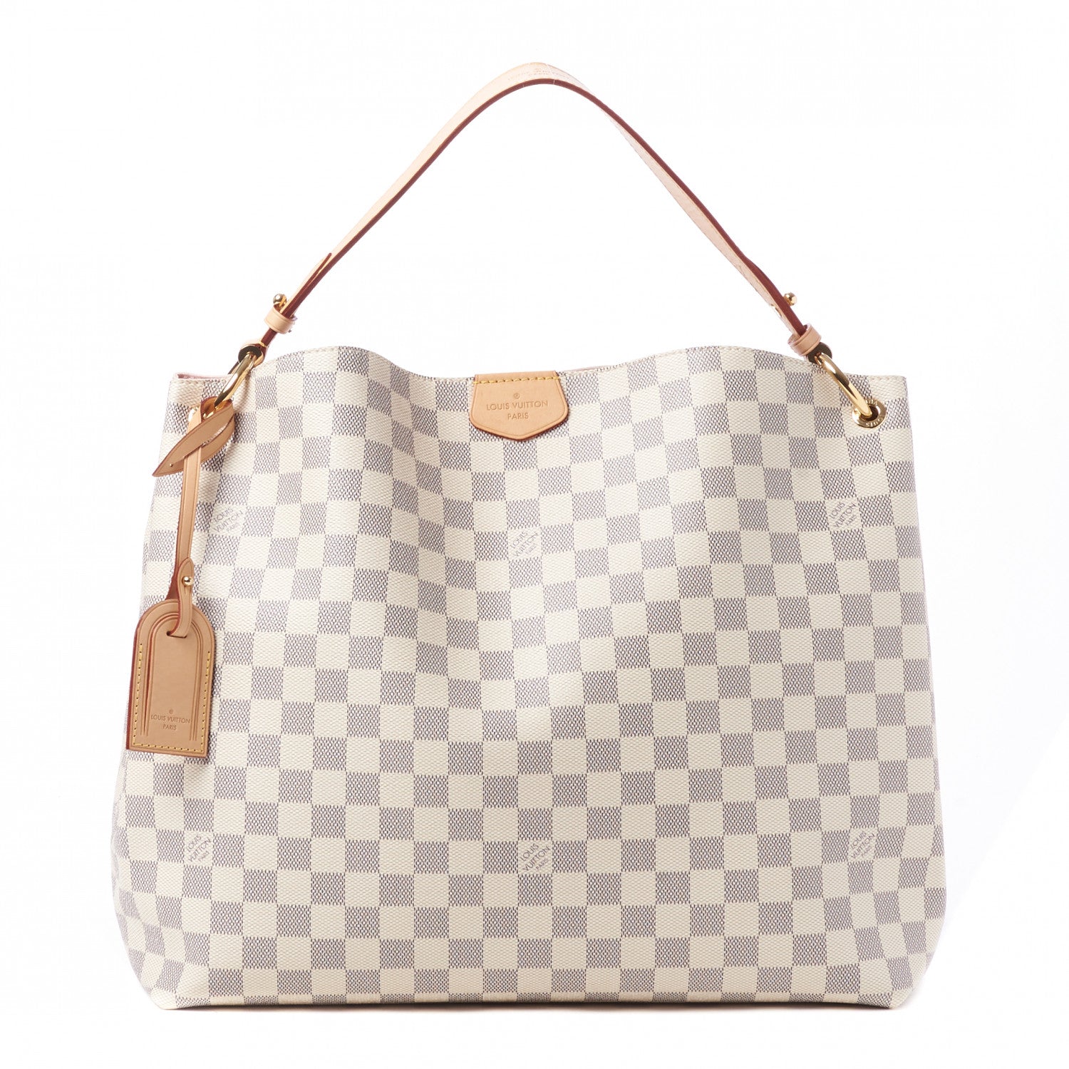 Louis Vuitton Damier Azur Graceful MM Rose Ballerine 1 of 10