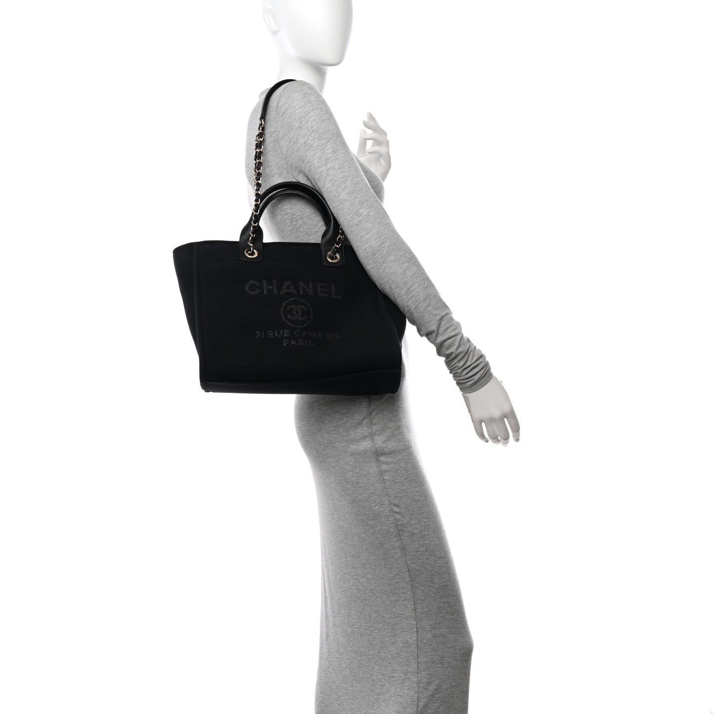 Mixed Fibers Small Deauville Tote Black