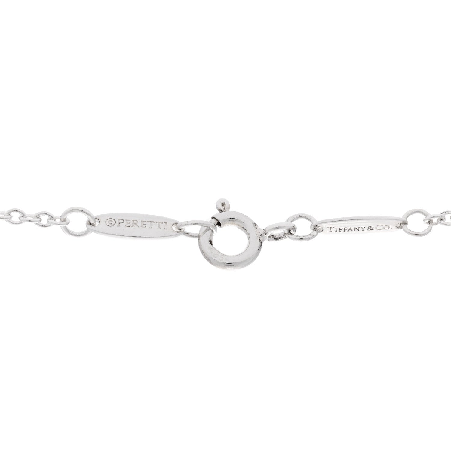 Tiffany Sterling Silver Elsa Peretti Letter M Pendant Necklace 4 of 6