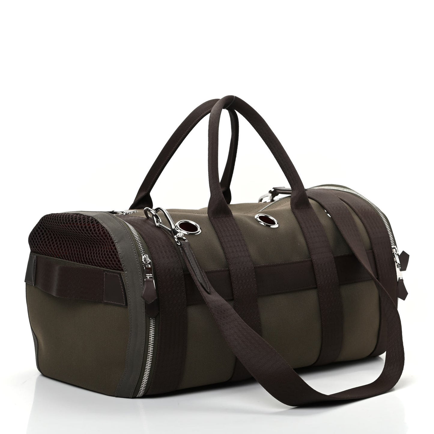 Fabric Carrying Dog Bag Kaki Feu