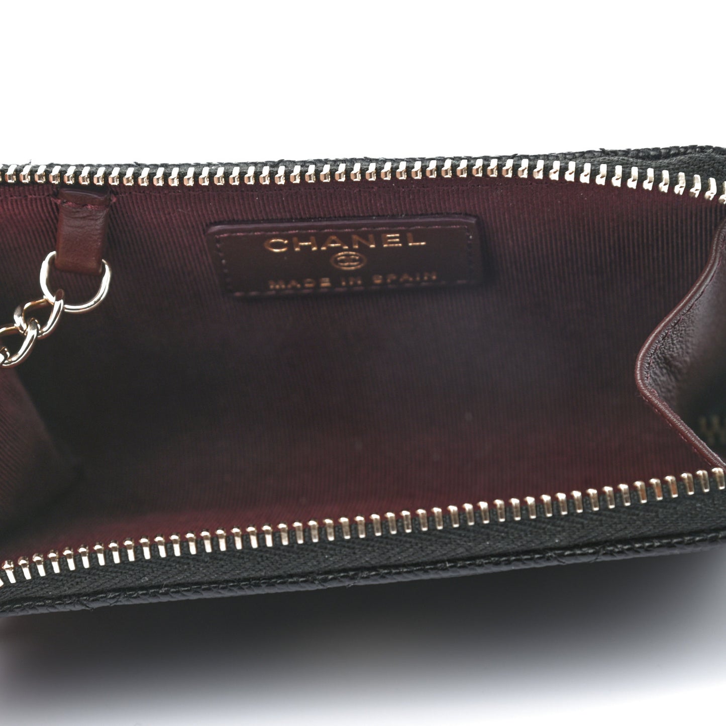 Caviar Quilted Key Holder Case Black