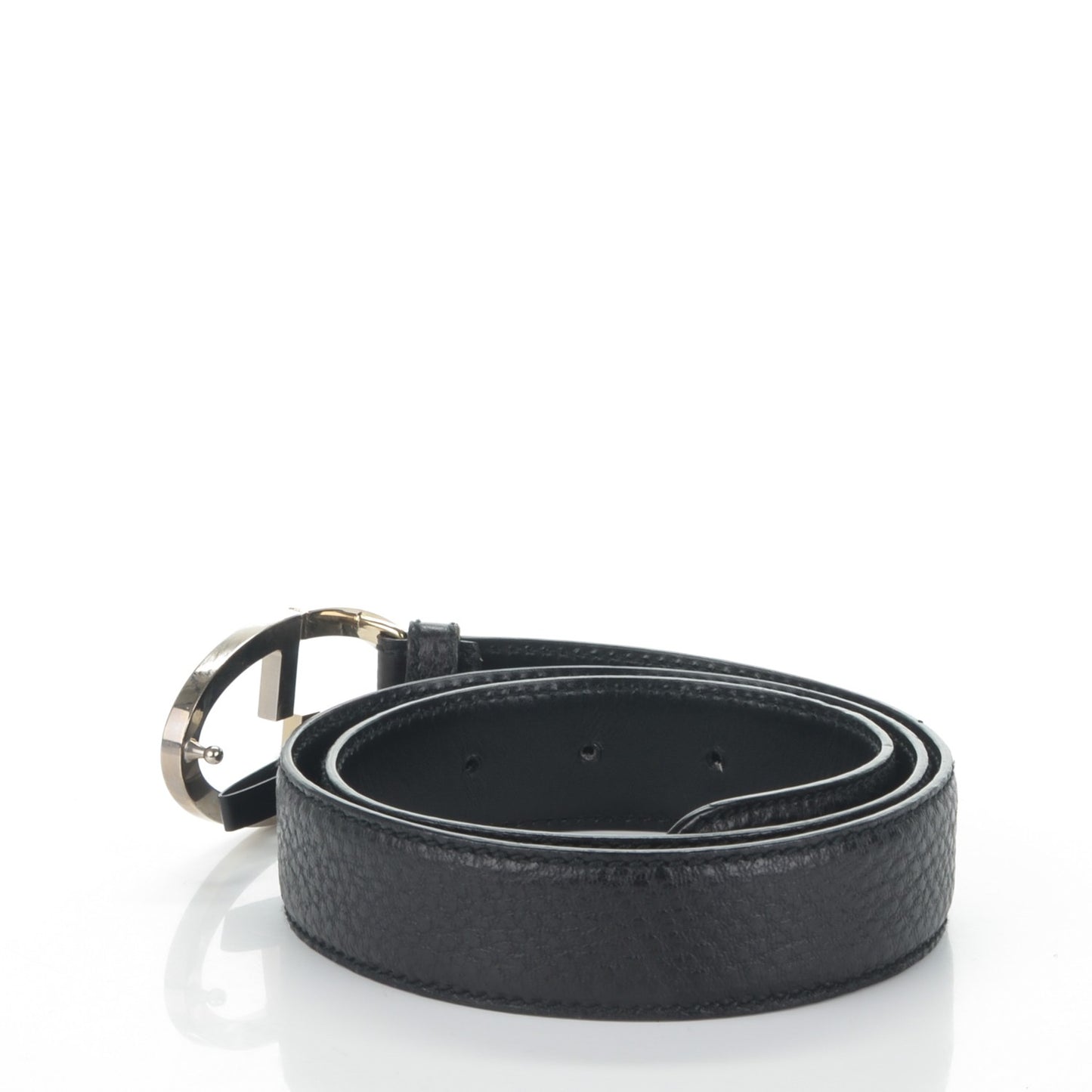 Pebbled Calfskin Belt 80 32 Black