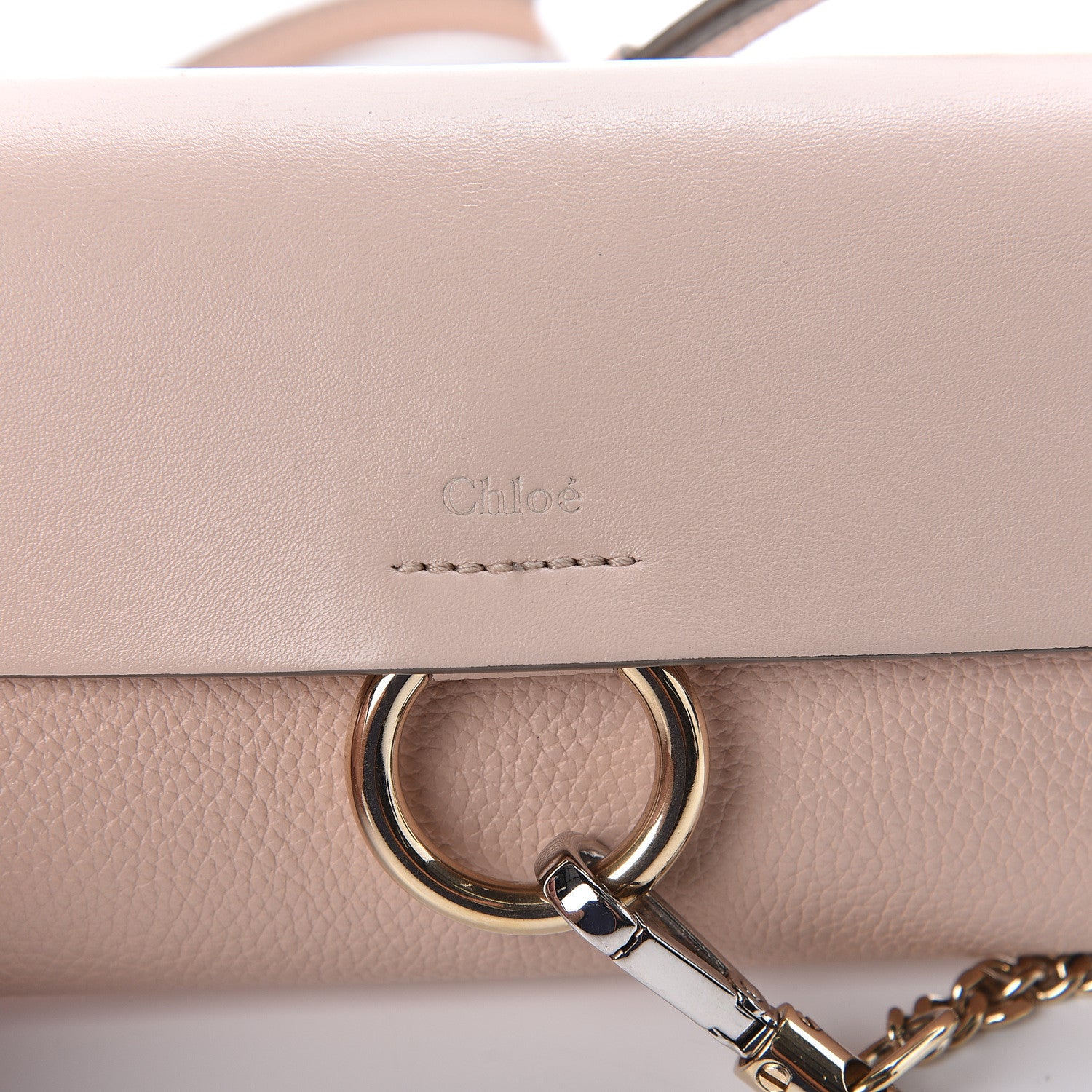 Chloe Calfskin Mini Faye Shoulder Bag Cement Pink 9 of 9