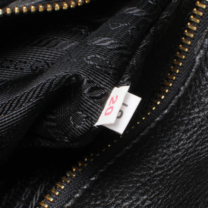 Prada Leather Gaufre Drawstring XL Nero Black 7 of 7