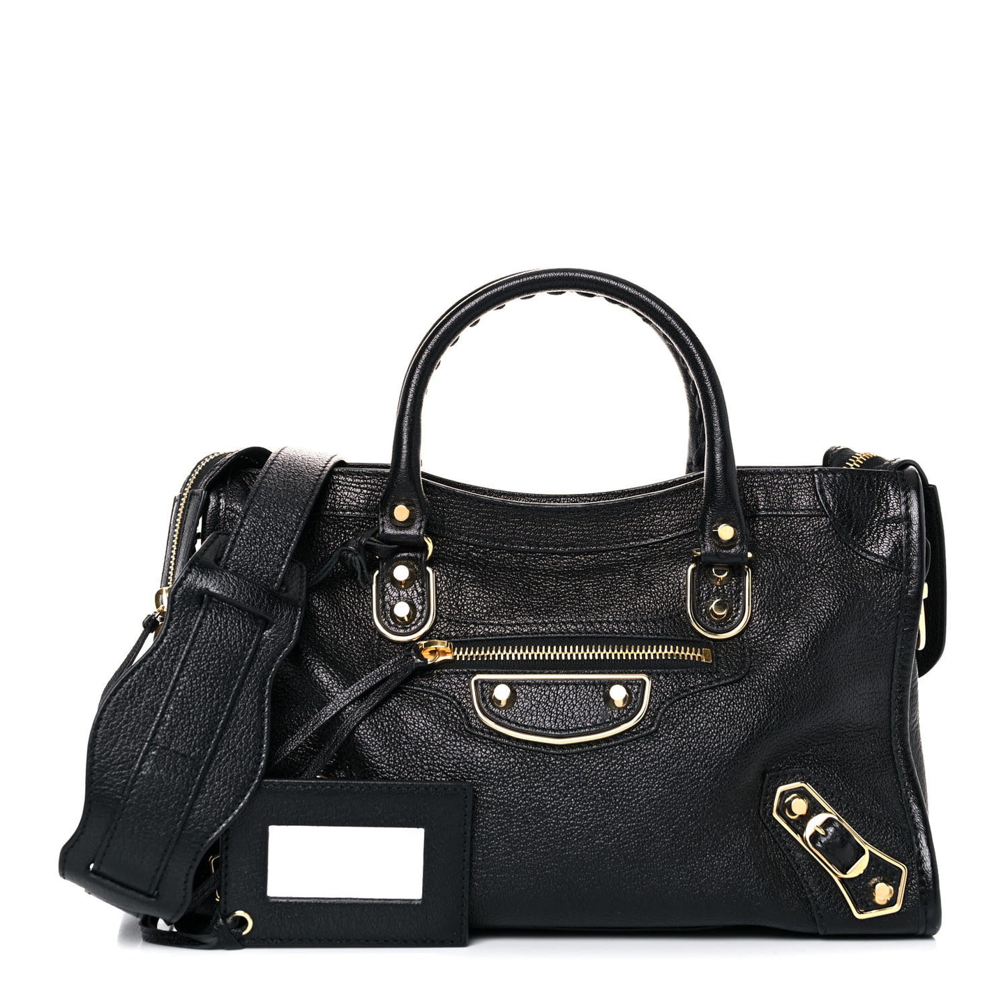 Chevre Gold Metallic Edge Hardware S City Black