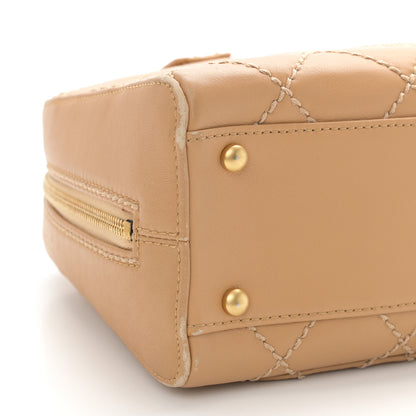 Chanel Calfskin Wild Stitch Top Handle Bag Beige 11 of 20