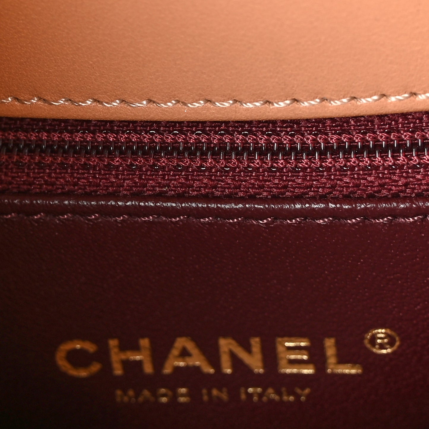 Lambskin Quilted Small Trendy CC Dual Handle Flap Bag Camel