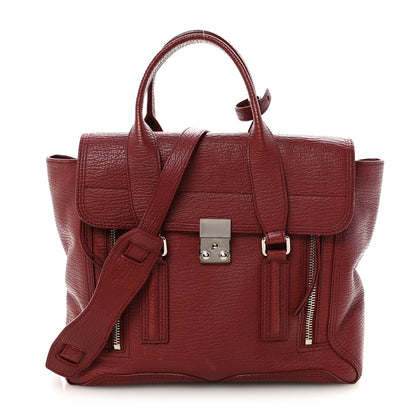 3.1 Phillip Lim Textured Calfskin Medium Pashli Satchel Burgundy 1 of 9