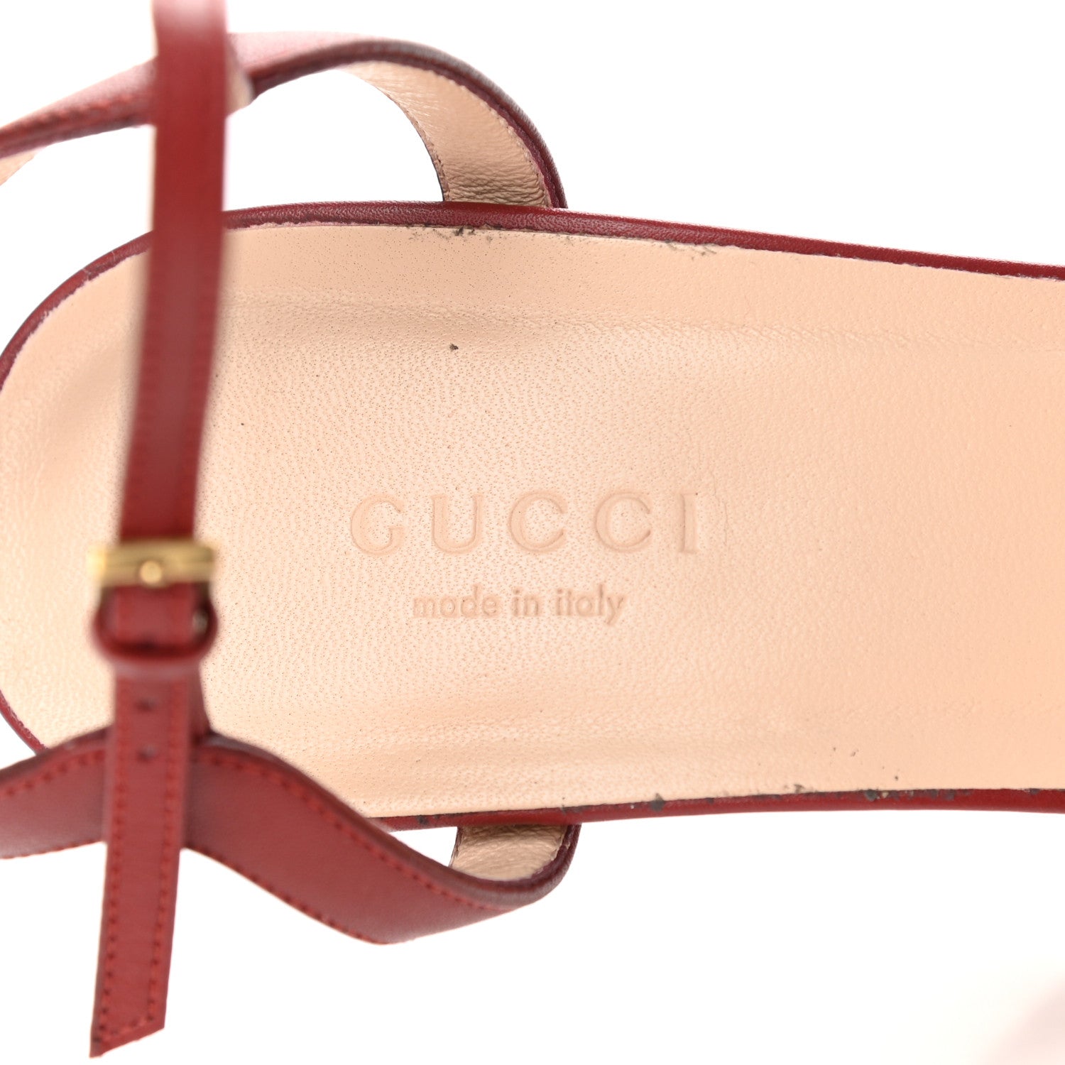 Gucci Calfskin Miro Soft Horsebit High Heel Sandals 39.5 Rosso 7 of 7