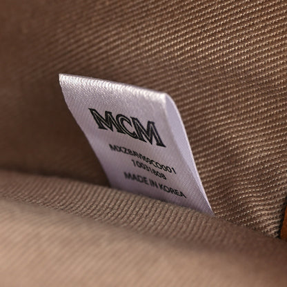 MCM Visetos Small Zip Pouch Cognac 6 of 7