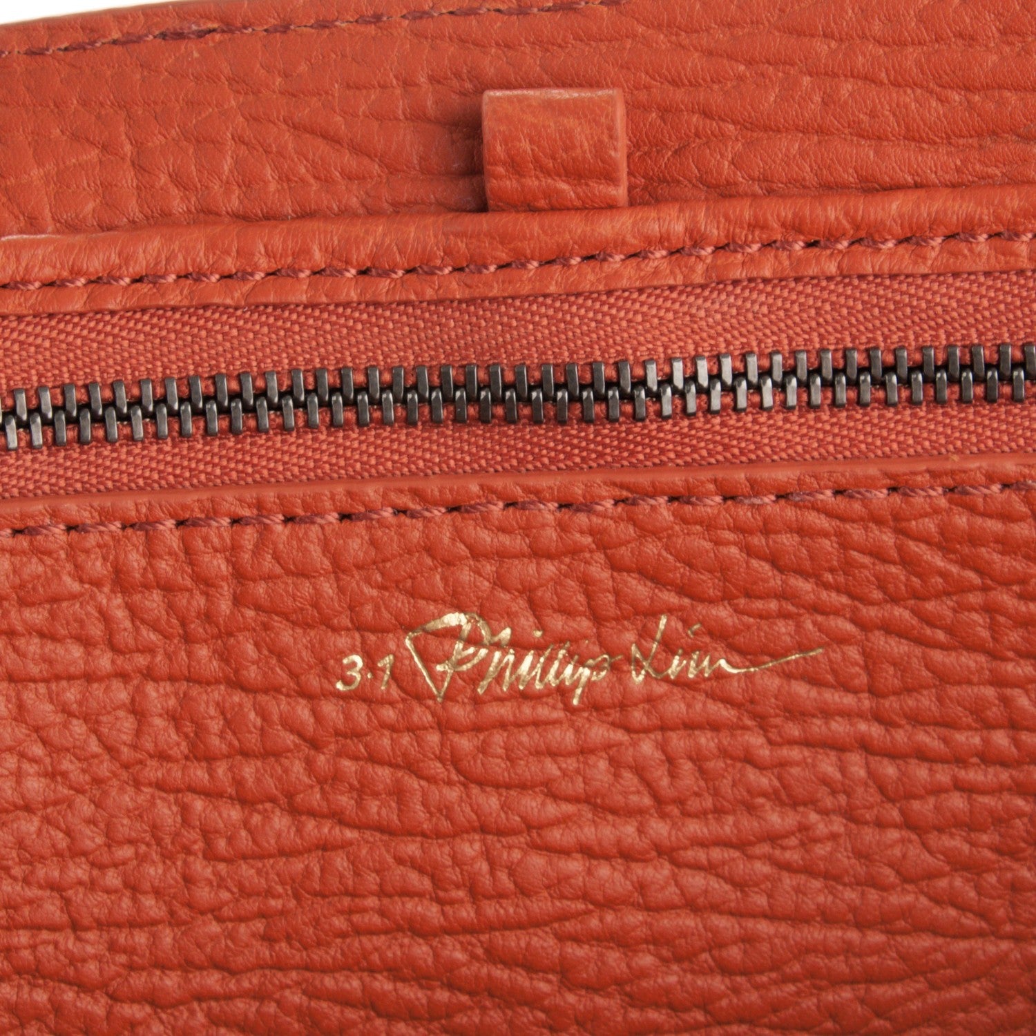 3.1 Phillip Lim 3.1 Textured Calfskin Medium Pashli Satchel Persimmon 6 of 7