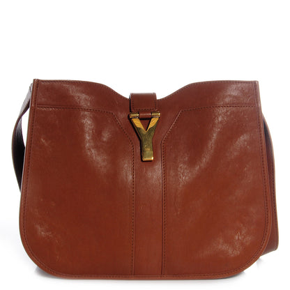 Saint Laurent Leather Medium Chyc Shoulder Bag Whiskey 1 of 10