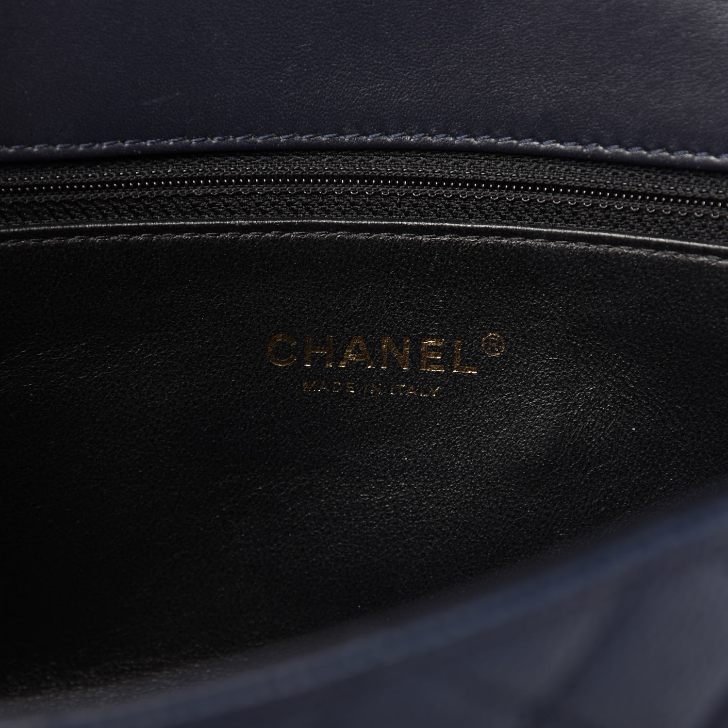 Chanel Caviar Quilted Medium CC Filigree Flap Navy Black 9 of 12
