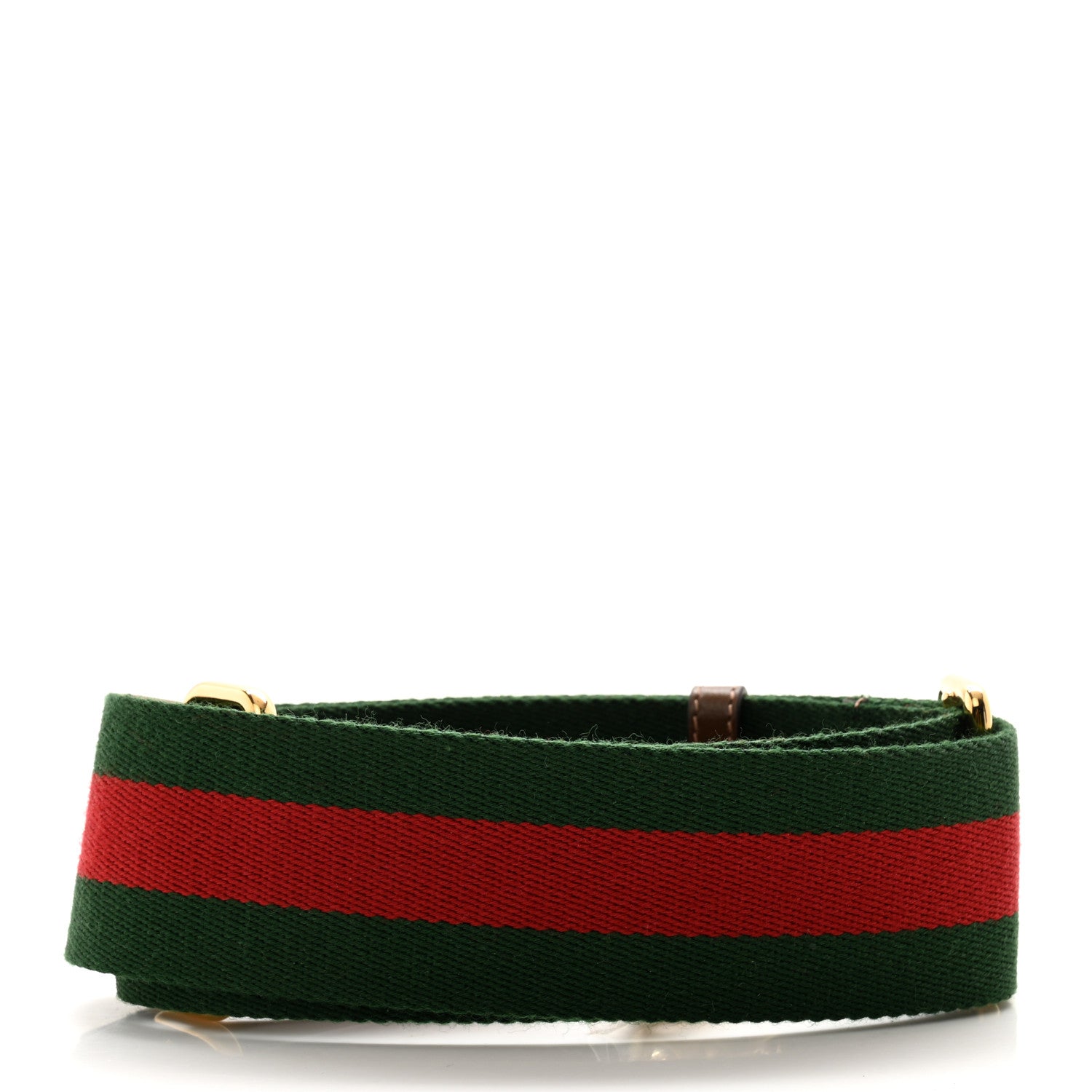 Gucci Canvas Web Shoulder Strap Green Red 2 of 3