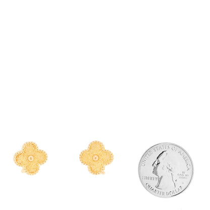 Van Cleef & Arpels 18K Yellow Gold Vintage Alhambra Clip On Earrings 2 of 4
