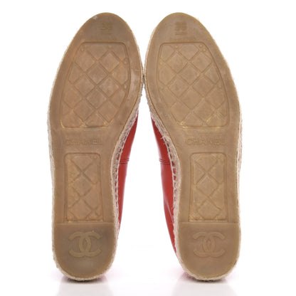 Chanel Lambskin CC Espadrilles 36 Red 5 of 10