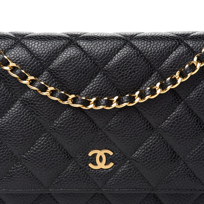 Chanel Caviar Quilted Wallet On Chain WOC Black 11 of 11