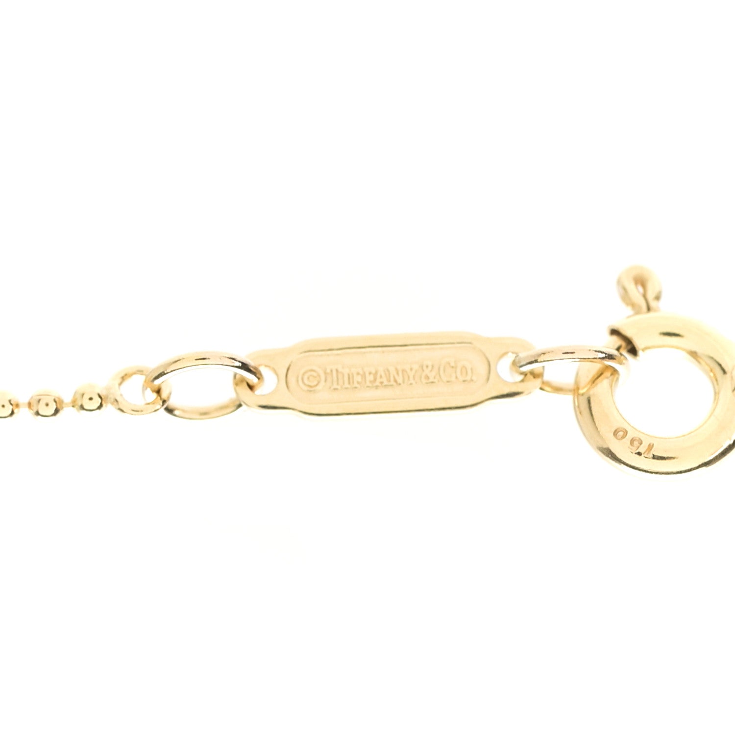 Tiffany 18K Yellow Gold Mini Heart Key Pendant Necklace 5 of 6
