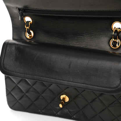 Chanel Lambskin Quilted Medium Double Flap Black 9 of 12