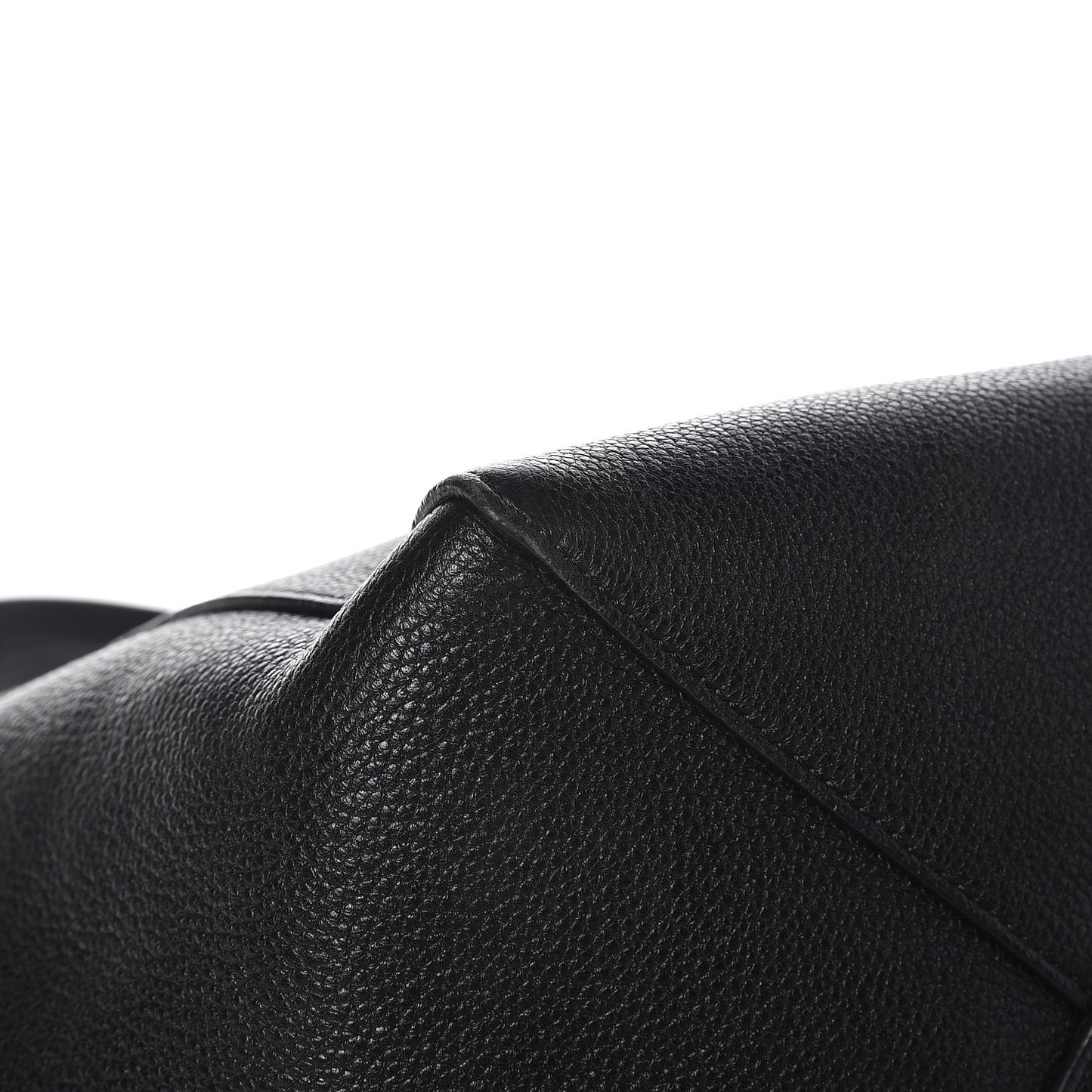 Soft Grained Calfskin Small Belt Cabas Phantom Black