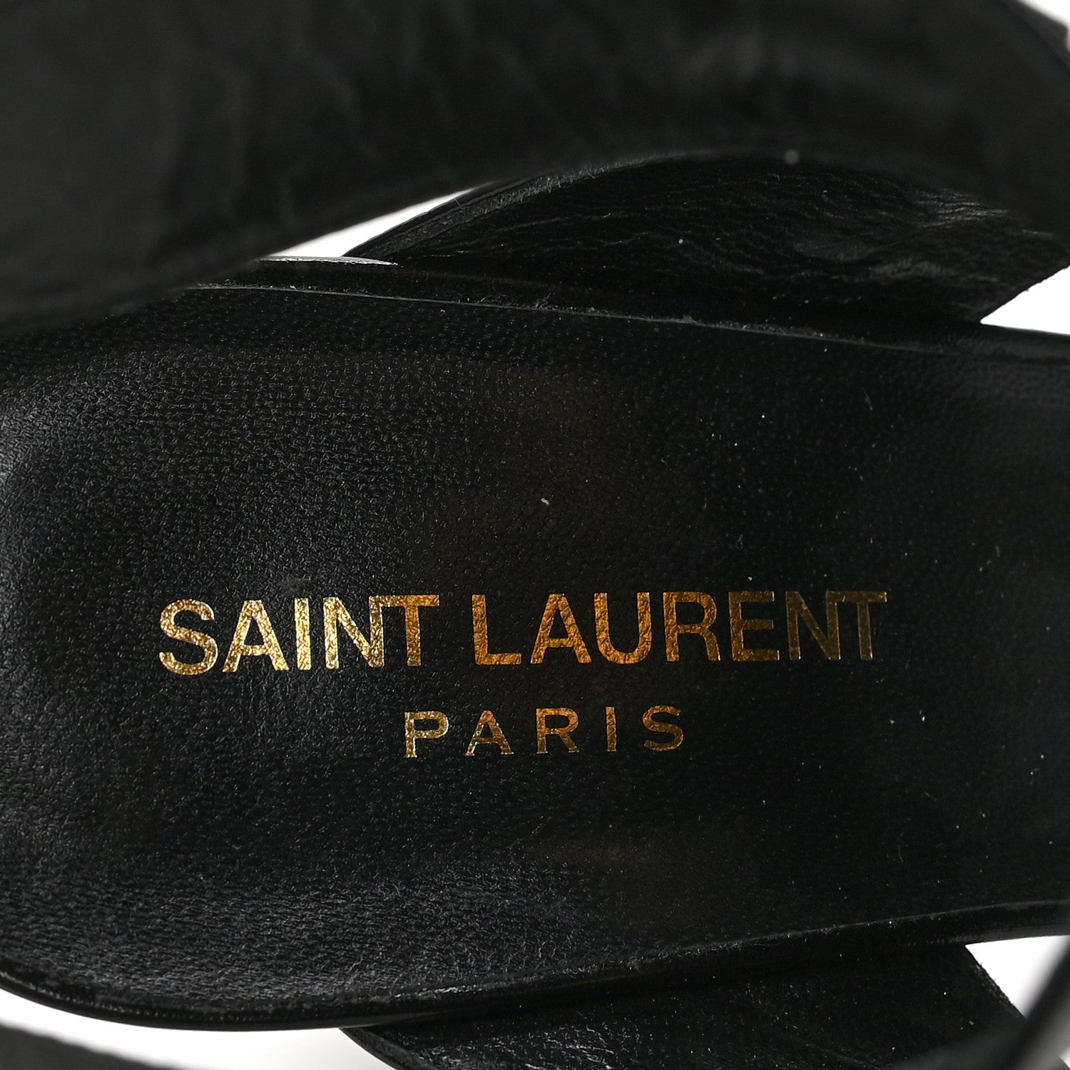 Saint Laurent Shiny Calfskin Fetish Sandal 40 Black 7 of 8