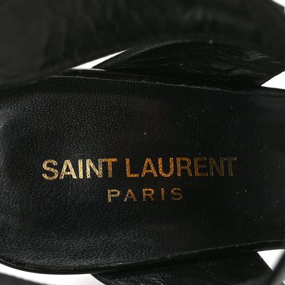 Saint Laurent Shiny Calfskin Fetish Sandal 40 Black 7 of 8