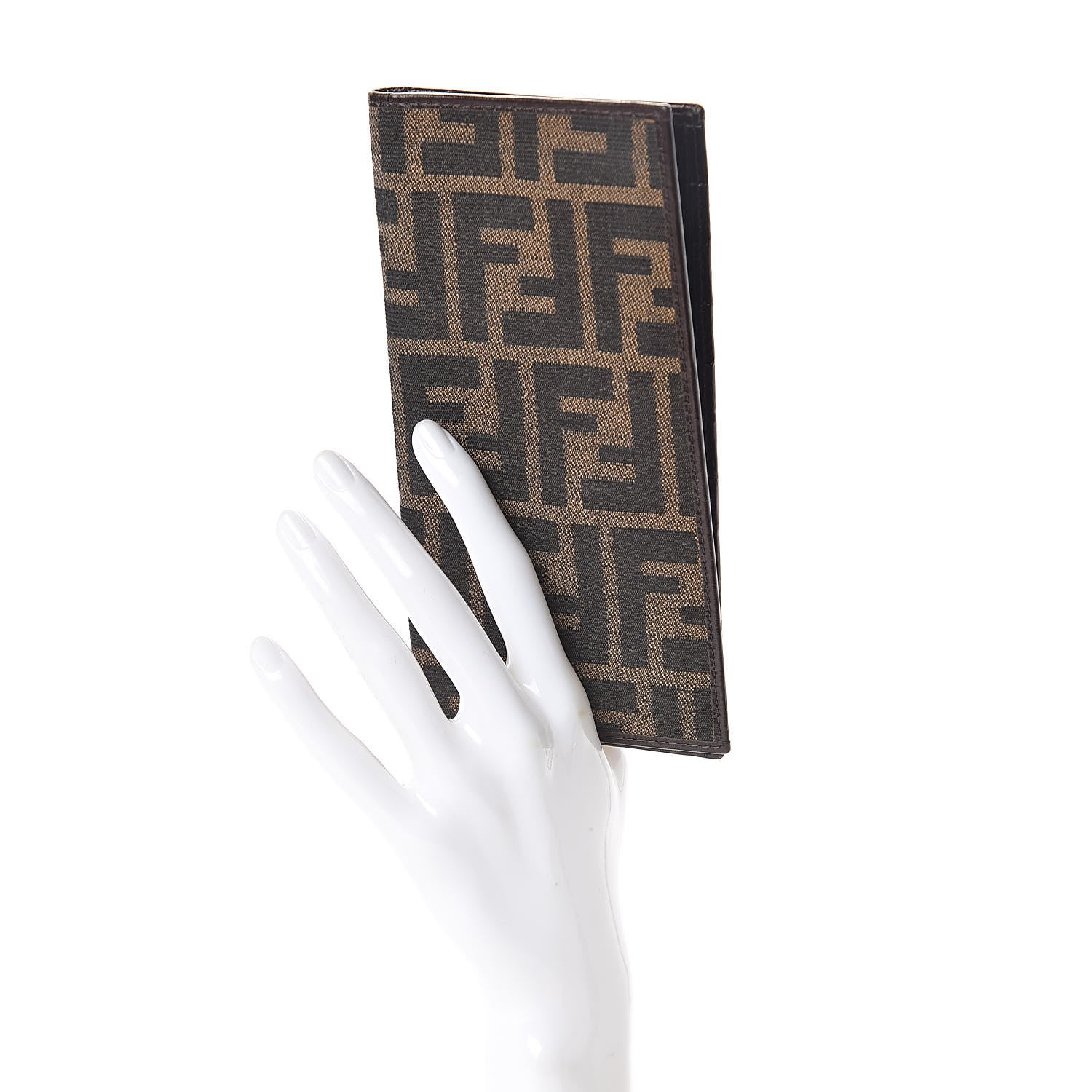 Fendi Zucca Vertical Wallet Tobacco 2 of 6