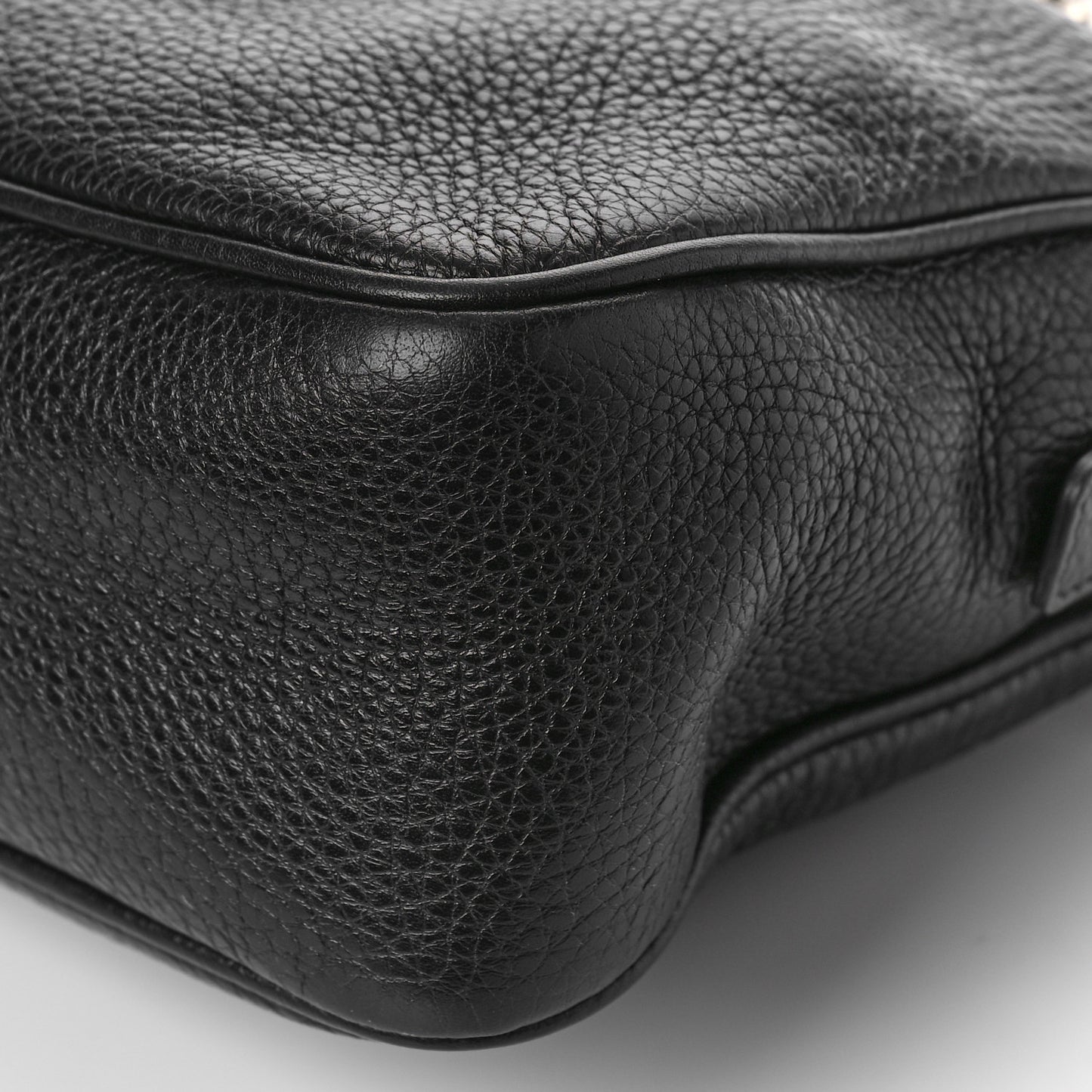 Pebbled Calfskin Small Soho Bowler Black