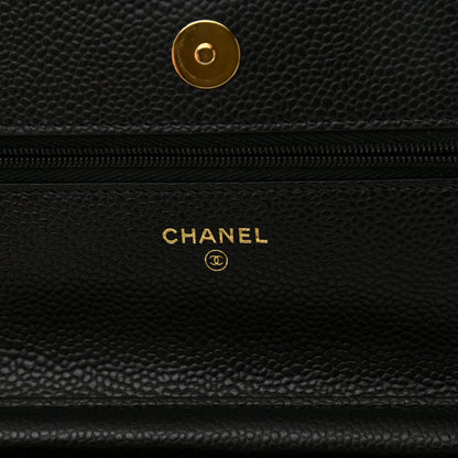 Chanel Caviar Quilted Wallet On Chain WOC Black 6 of 10
