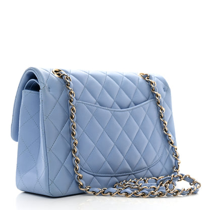 Chanel Lambskin Quilted Small Double Flap Light Blue 1 of 12
