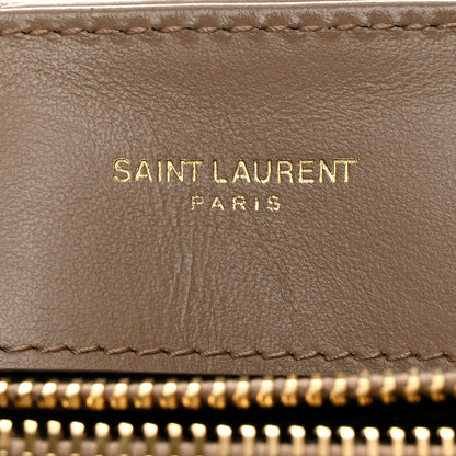 Saint Laurent Calfskin Y Quilted Monogram Small Loulou Chain Satchel Dark Beige 6 of 11