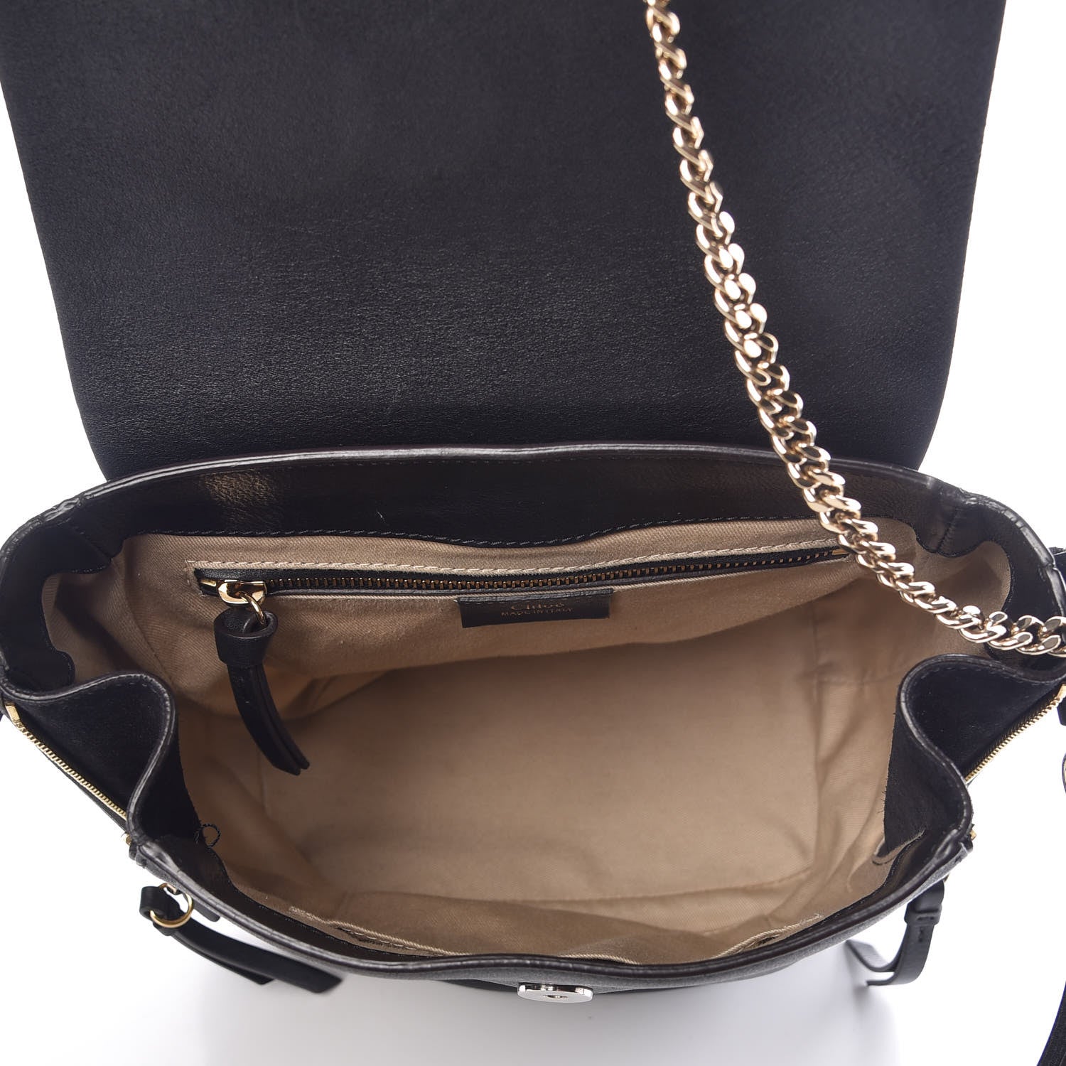 Chloe Suede Calfskin Medium Faye Backpack Black 5 of 9