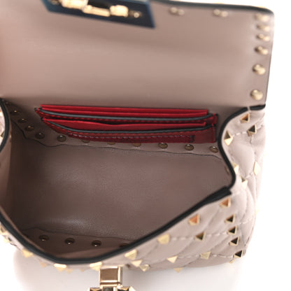 Valentino Garavani Nappa Micro Rockstud Spike Shoulder Bag Poudre 5 of 9