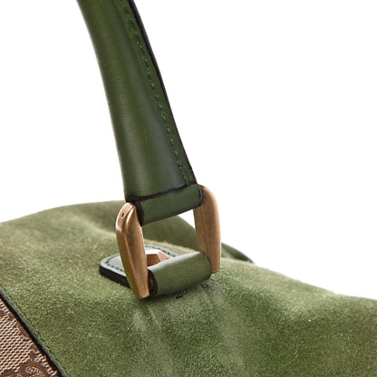 Gucci Suede Monogram Small Boston Green 17 of 19