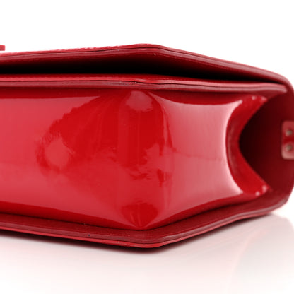 Chanel Patent Calfskin New Medium Plexiglass Boy Flap Red 11 of 11