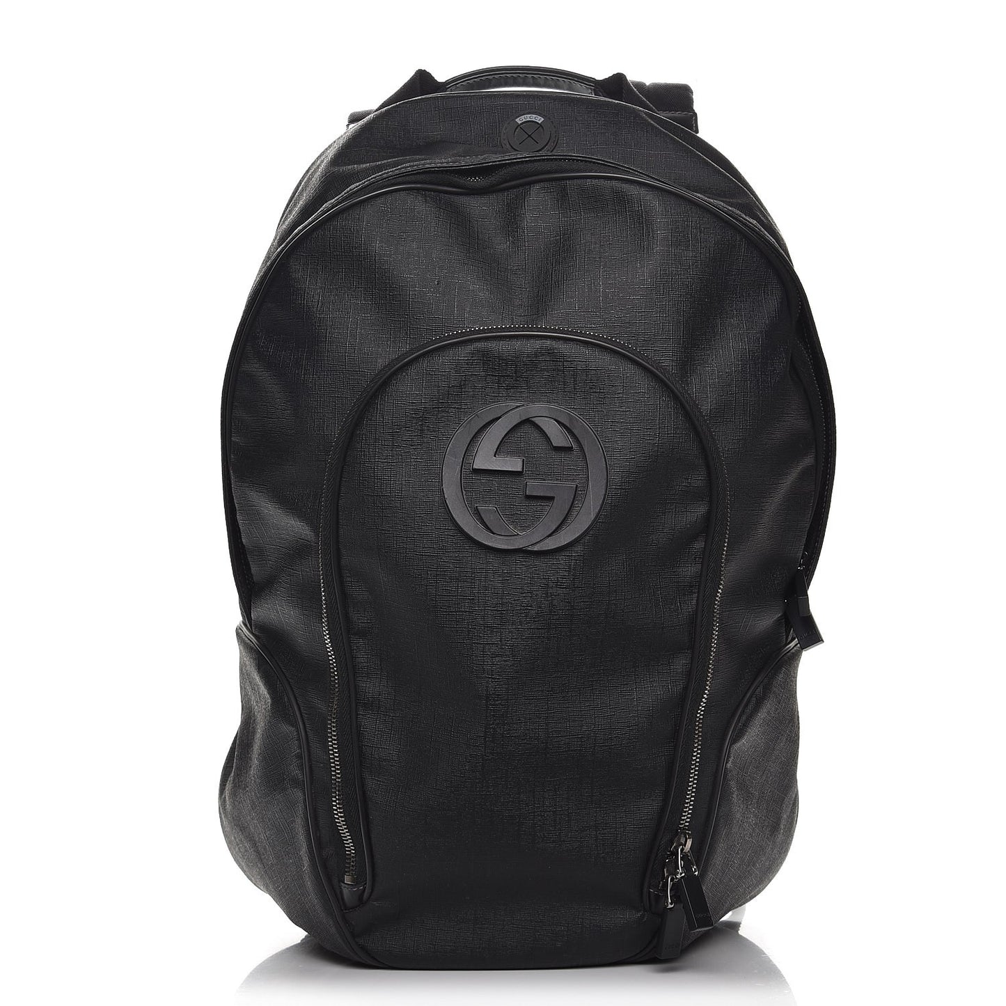 Coated Canvas Interlocking G Travel Backpack Black